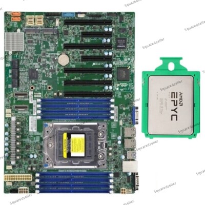 Supermicro H12SSL-i ATX Server Motherboard + AMD EPYC 7502 CPU Processor Combos