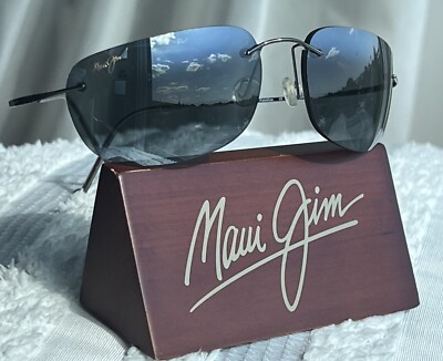 Maui Jim Kapalua MJ 502 02 Titanium Flex Sport Frame Grey Polarized Lenses 