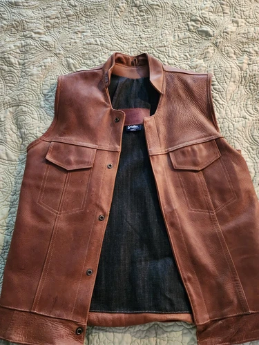 Grifter Masterson Leather Vest Mens Small - product listing photo