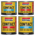 Soudal Neoprene Contact Adhesive Gel Liquid 125ML 400ML 750ML Glue 44A 46A