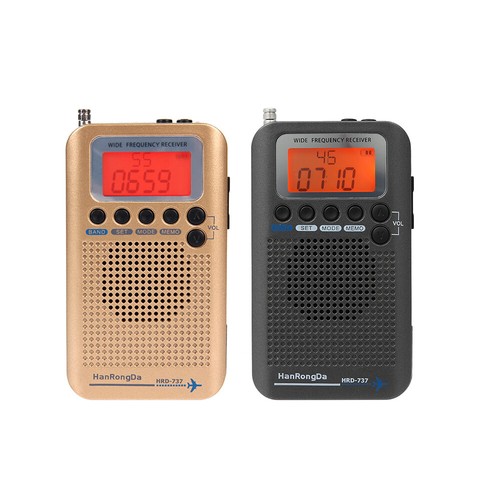 Portable Full Band Radio Aircraft Band Receiver FM/AM/SW/ CB/Air/VHF LCD U1P1 - Afbeelding 2 van 22