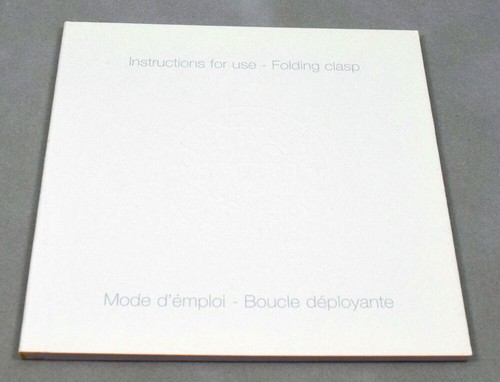 Orologio Longines Libretto Manuale Istruzioni Nuovo per Chiusura Pieghevole - Foto 1 di 2