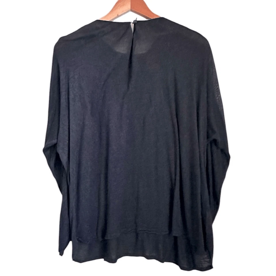 Blusa de fiesta vintage Jane Ashley para mujer M negra lentejuelas con cuentas Y2K años 90 Foto 2 de 4