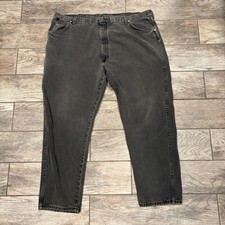 VTG Wrangler Rugged Wear Black Denim Jeans โ Size 46x30 USA Made