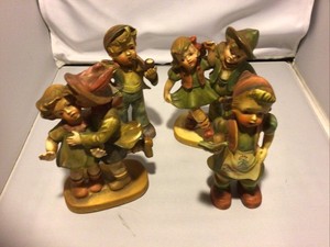 HUMMEL (?) FIGURES HAND PAINTED Japan - set of 4 