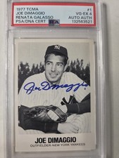 Joe DiMaggio 1977 TCMA Renata Galasso PSA/DNA Certified Auto #1 NY Yankees