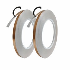 Black Backed Copper Foil Tape for Stained Glass 7/32 Black Lined Foil Copp...