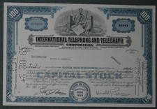 International Telephone and Telegraph Corporation Domestic 1964 100 Shares