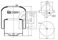 NEU - Febi Bilstein 35691 Federbalg, Luftfederung