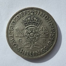 1945 George V1 0.5 Silver Coin, Two-Shilling