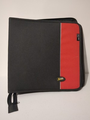 Xcase Travel Case 256 Count CD DVD Holder Black And Red Very Good Condition 