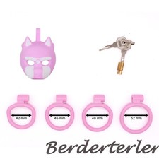 New Cute-Style Chastity Cage S  L CB Lock Sissy Abstinence Chastity Device Male