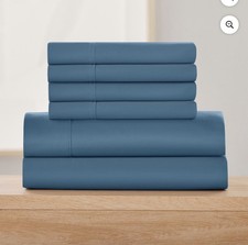 Member's Mark 500 Thread-Count Performance Solid Sheet Set, 6 Piece, Full Size