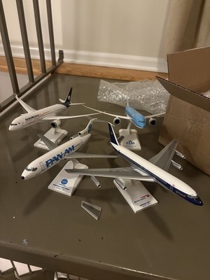 Lot of 4 Skymarks Model Planes AeroMexico, Pan Am, BOAC, KLM 1:200 & 1:150 scale
