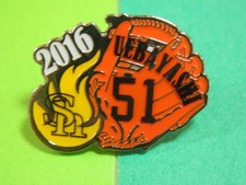 Seiji Kamibayashi Club Hawks 2016 Ver.2 Pin Badge Fukuoka SoftBank Used FFB