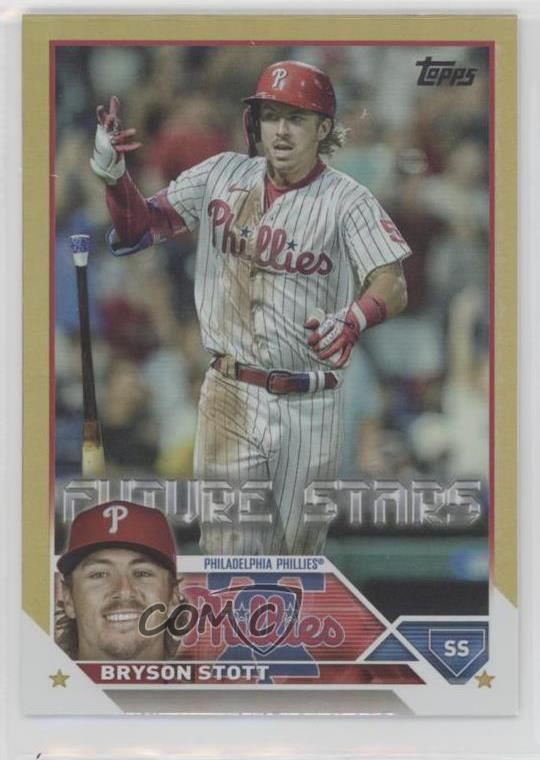 2023 Topps Series 1 Future Stars Gold Foil Bryson Stott #295 0z7h