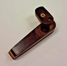 HARD WOOD SMOKING PIPE WITH SMOKE THROUGH SWIWEL LID 3.5"