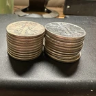 Walking Liberty Half Dollars $10 Roll (20 Coins) 90% Silver No Two The Same