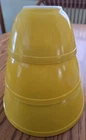 Vintage Pyrex Bright Yellow 3 Nesting Mixing Bowls - #401, #402 & #403
