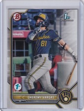 2022 Bowman 1st Edition #BPPF-144 Jheremy Vargas Milwaukee Brewers