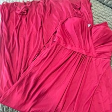 Azazie burgundy maroon maxi dress spaghetti straps size 8A wedding bridesmaid