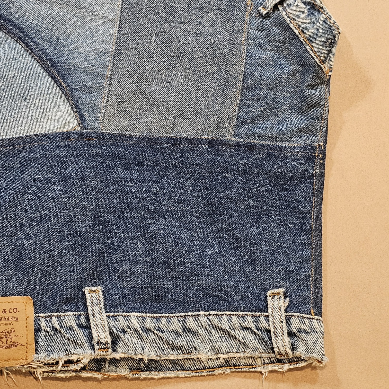 Vintage Levi’s Handmade Patchwork Denim Grunge Pu… - image 14