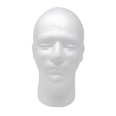 Modèle de tête d'affichage de tête de mannequin de mousse d'homme pour - Photo 1/4