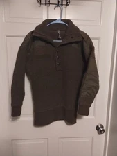 Original Austrian Army Alpine Pullover Knit sweater Olive OD Wool 80s tagged