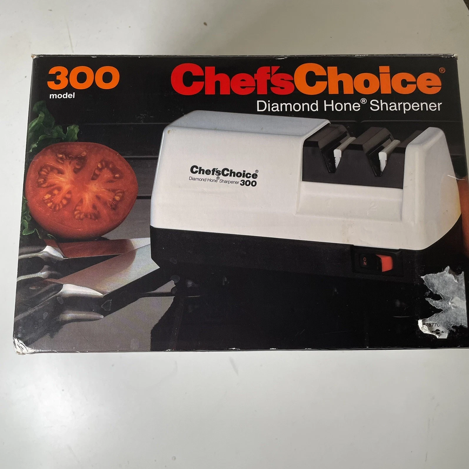 Chefs Choice Diamond Hone Electric Knife Sharpener Model 300 USA NIB
