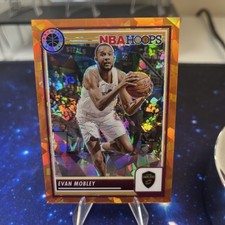 2023-24 Panini NBA Hoops Premium Stock Evan Mobley /125 Orange Cracked Ice Prizm
