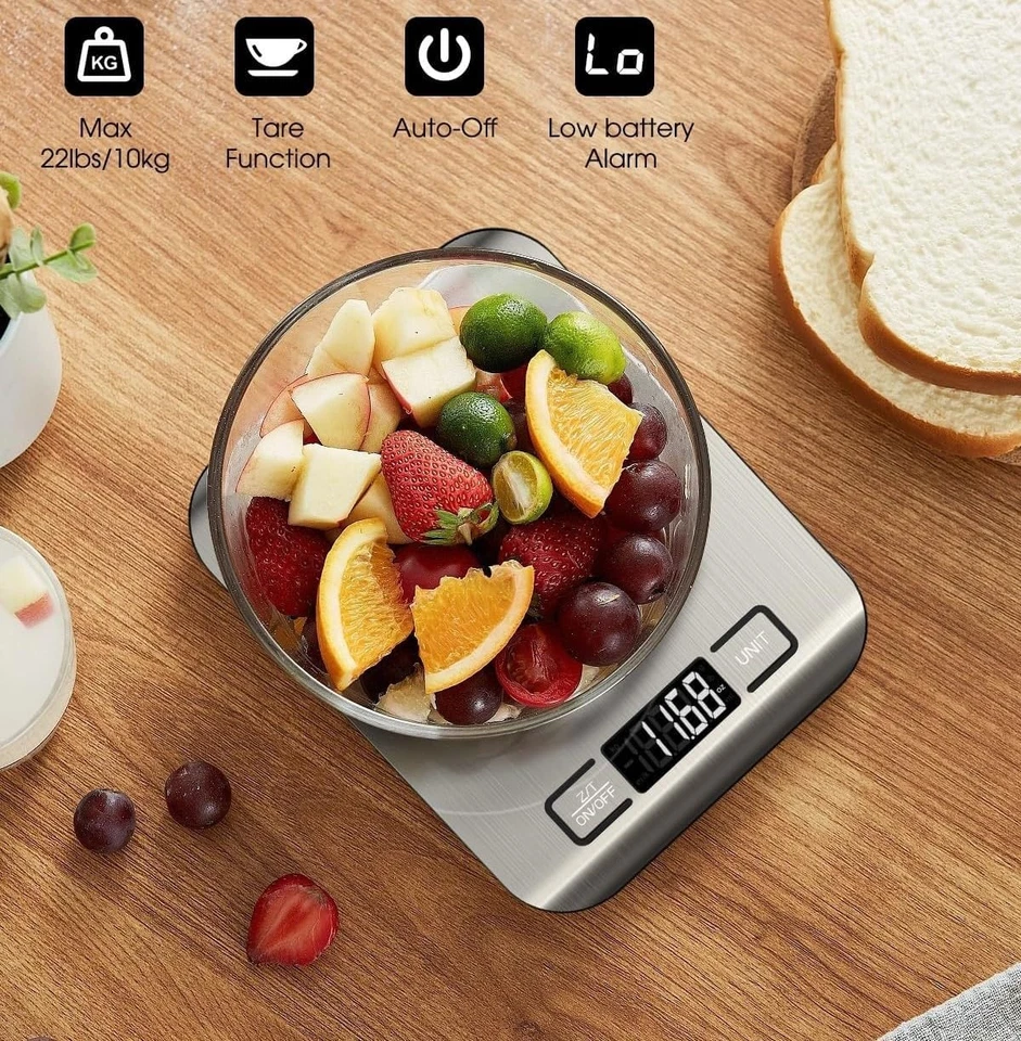 10kg Stainless Steel Digital LCD Electronic Kitchen Cooking Food Weighing Scales - Image 3 of 4