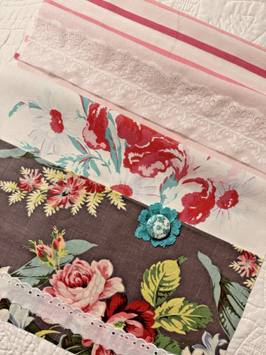 Vintage tablecloth fabric project bundle for sewing projects, pillows, totes!