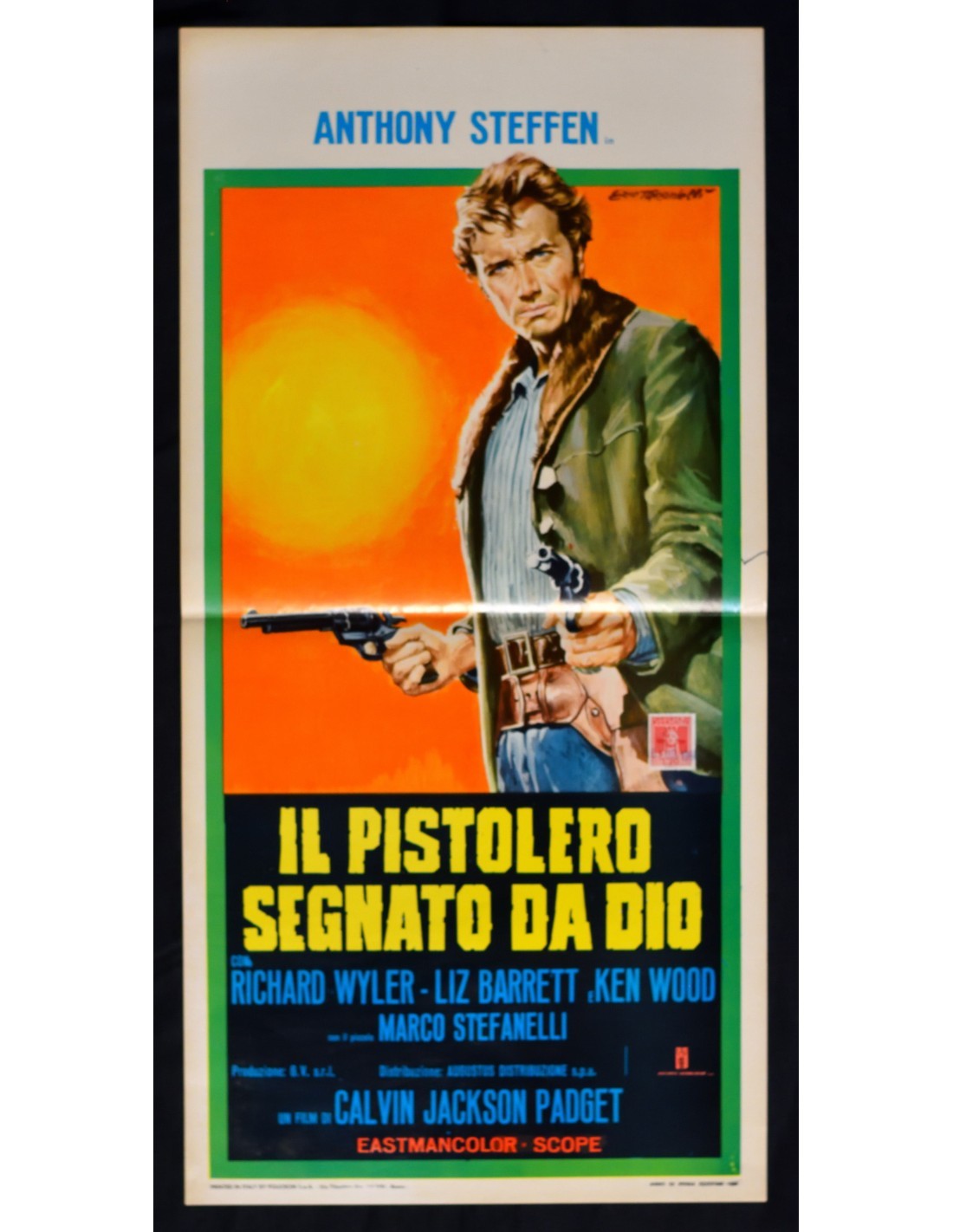 Locandina originale film Il pistolero segnato da Dio (1968) - Regia di Giorgio Ferroni
