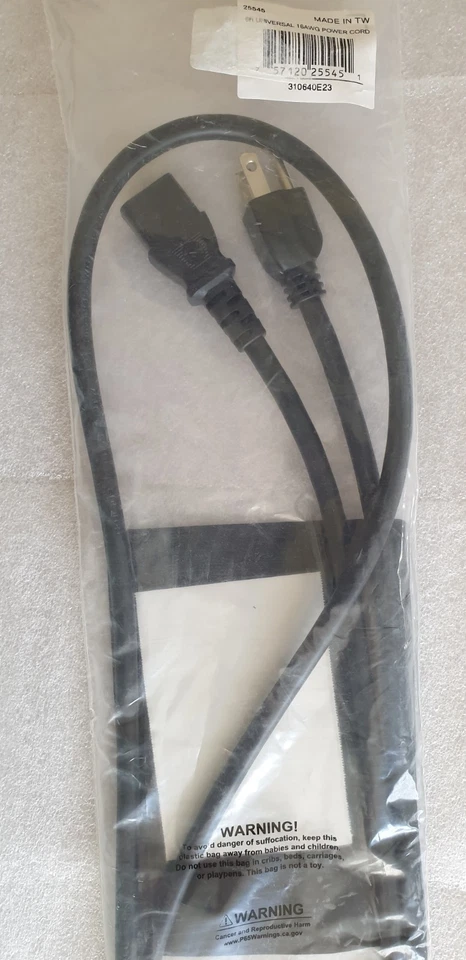 C2G 25545 Black 16 AWG Universal Computer Power Cord - 6ft / 1.8m - Image 3 of 3