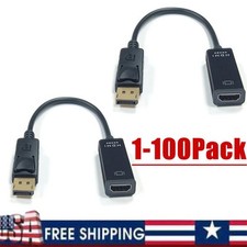 DP Displayport Male to HDMI Female Cable Converter Adapter for PC Desktop Lot