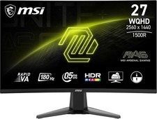MSI MAG 27CQ6F 27" WQHD Curved Gaming Monitor - 1500R 2560 x 1440 180HZ