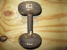 YORK 20 LB Bun Head Dumbbell Single Vintage