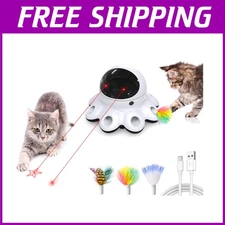 Interactive Cat Laser Toy with Feather Whack-A-Mole
