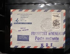 Poland Polska 1965 INAUGURATION FLIGHT WARSAW FRANKFURT Cover