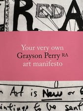 Grayson Perry RA's Red Alan Manifesto cotton napkin teatowel Royal Academy