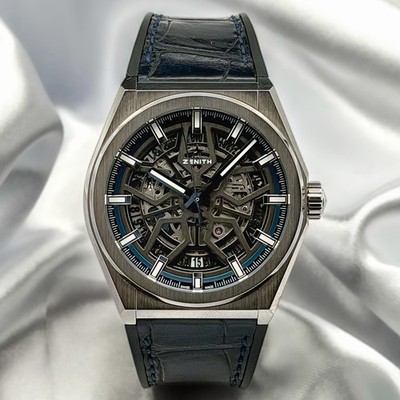 Zenith Defy Classic 95.9000.670/78.R584 41mm Titanium Skeleton Box Papers Men s