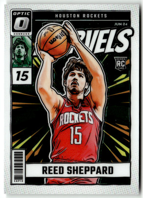 2024-25 Panini Donruss Optic NBA No. 4 Reed Sheppard Rookie Net Marvels