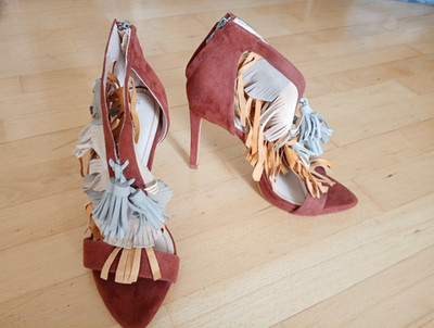 Neu Zara High Heel Sandalen Gr. 40 Stiletto Gladiator