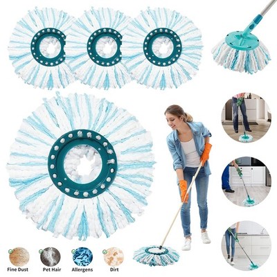 4x Ersatzkopf, Bodenwischer Ersatzbezug für Leifheit Clean Twist Disc Mop Micro