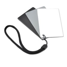 JJC GC-3 Set of 3 Digital Grey white balance card waterproof portable strap GC3
