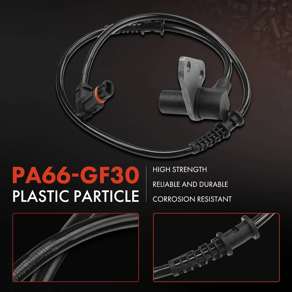 Sensor de velocidad de rueda ABS lateral delantero y trasero 4 piezas para Mercedes-Benz E300 E320 E420 Foto 4 de 4