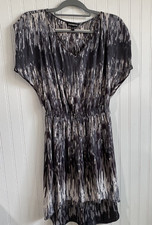 Express Dress Womens Small Gathered Waist Hi Lo Hem V Neck Dolman Sleeve