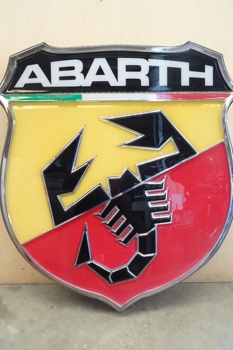 insegna Abarth luminosa Fiat 500 Punto Fiat 124 Abarth epoca old sign