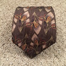 Robert Talbott Best Of Class Neck Tie Gray Floral Silk Made In USA