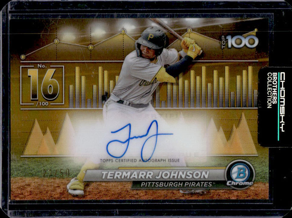 2024 Bowman Termarr Johnson Scouts' Top 100 Auto Gold Refractor #22/50